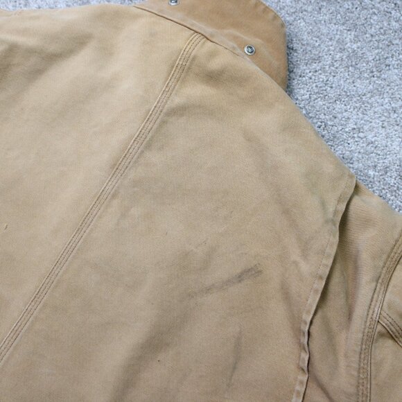 VTG Carhartt Jacket Mens XL Brown Detroit Chore Barn Blanket-Lined Distressed - Picture 11 of 16